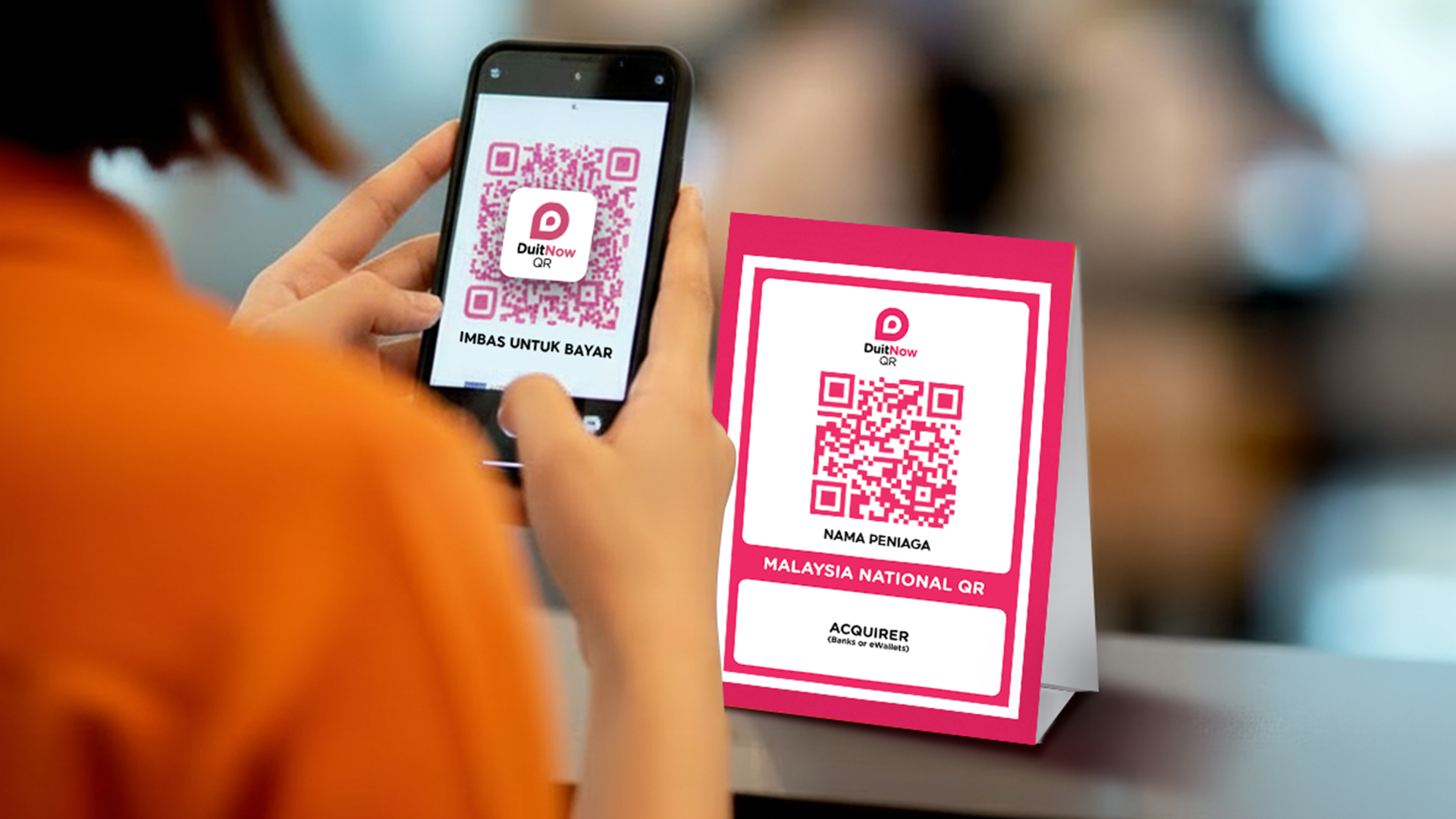 Bayar di kedai dengan DuitNow QR